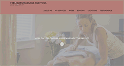 Desktop Screenshot of feelblissmassage.com
