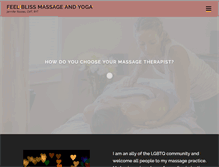 Tablet Screenshot of feelblissmassage.com
